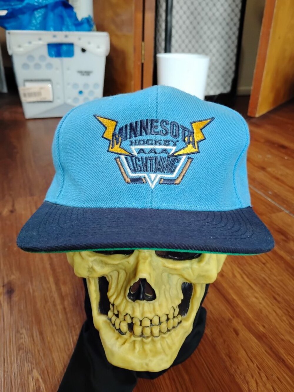 Deadstock Vintage Minnesota Lightning AAA Hockey Snap Hat Cap